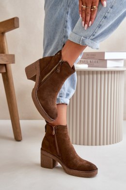 Botki Model Velarilla KE221 Dark Brown 