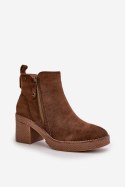 Botki Model Velarilla KE221 Dark Brown 