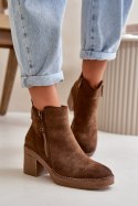 Botki Model Velarilla KE221 Dark Brown 