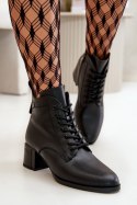 Botki Model Vinceza 91110 Black Skóra 