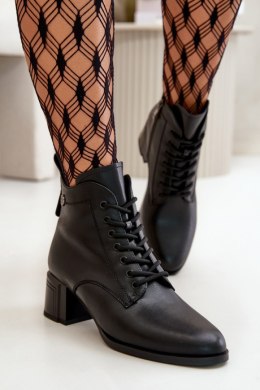 Botki Model Vinceza 91110 Black Skóra 