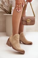Botki Model Zazoo 60475 Beige 