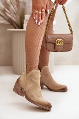 Botki Model Zazoo 60475 Beige 