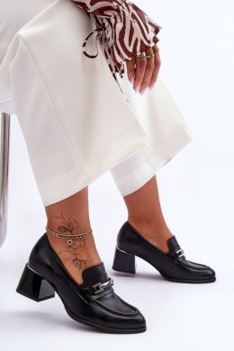 Czółenka Model Damira 20111 Black Skóra 