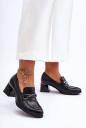 Czółenka Model Damira 20111 Black Skóra 