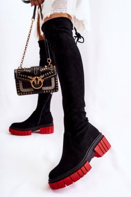 Kozaki Model Cheera UK105P Black/Red Zamsz 
