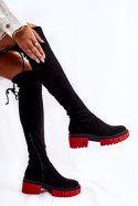 Kozaki Model Cheera UK105P Black/Red Zamsz 
