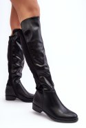 Kozaki Model S.Barski HY27098A Black Skóra 