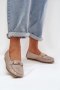 Mokasyny damskie Model DA LR51-546 Gold Brokat 