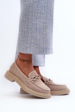 Mokasyny Model DA TW101 Beige 