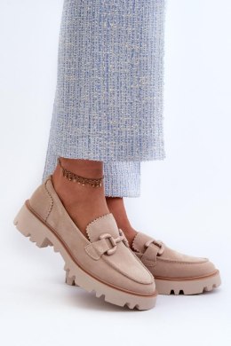 Mokasyny Model DA TW117 Beige 