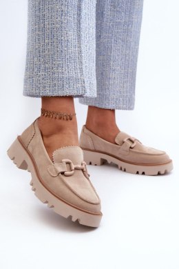 Mokasyny Model DA TW117 Beige 
