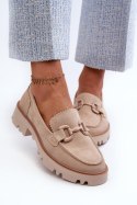 Mokasyny Model DA TW117 Beige 