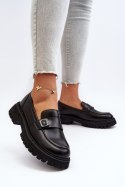 Mokasyny Model Flanila 62124 Black Skóra 