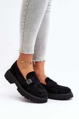 Mokasyny Model Flanila 62124 Black Zamsz 
