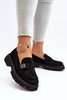 Mokasyny Model Flanila 62124 Black Zamsz 