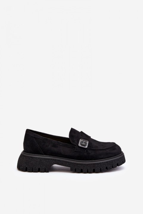 Mokasyny Model Flanila 62124 Black Zamsz Mokasyny Model Flanila 62124 Black Zamsz