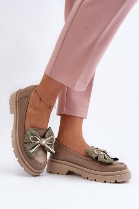 Mokasyny Model Laura Messi 2787/252 Beige Mokasyny Model Laura Messi 2787/252 Beige