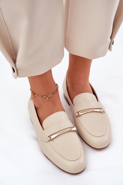 Mokasyny Model Maciejka K6809-04 Beige Mokasyny Model Maciejka K6809-04 Beige