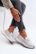 Mokasyny Model S.Barski LR490 Light Grey 