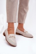 Mokasyny Model S.Barski LR51-588 Beige 