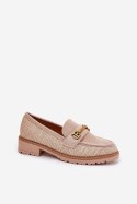 Mokasyny Model Seffolia J1801 Beige 