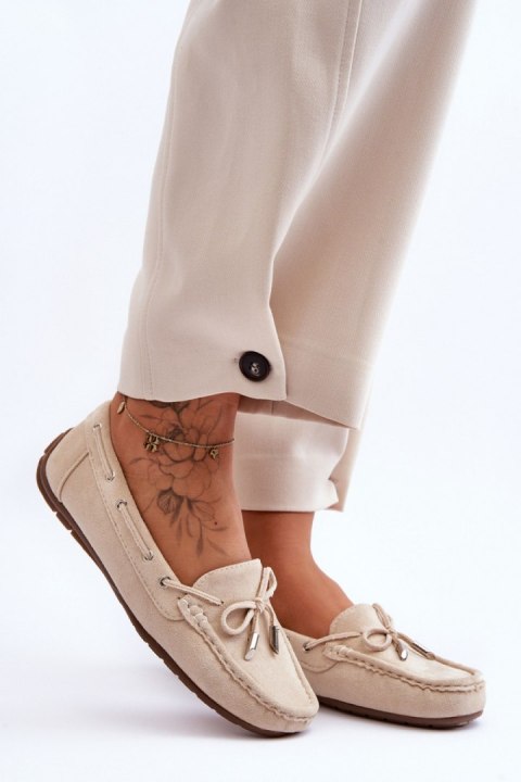 Mokasyny Model Si Passione FT246 Beige Mokasyny Model Si Passione FT246 Beige