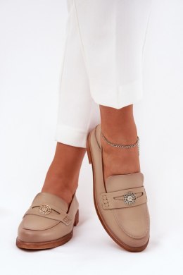 Mokasyny Model Vinceza 18100 Beige 