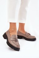 Mokasyny Model Vinceza 18109 Beige 