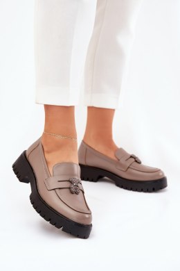 Mokasyny Model Vinceza 18109 Beige 