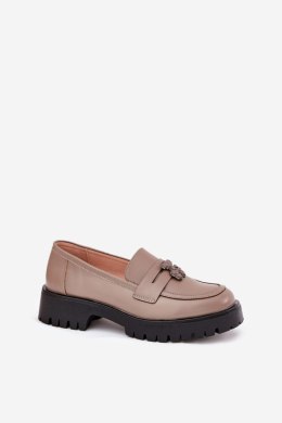 Mokasyny Model Vinceza 18109 Beige 
