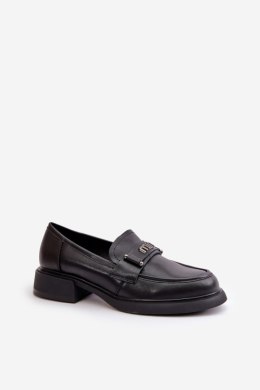 Mokasyny Model Vinceza 91114 Black Skóra 