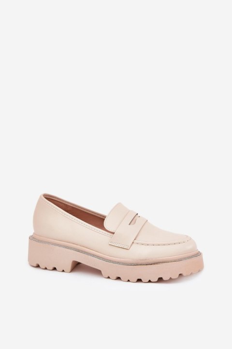 Mokasyny Model Wilamla 100-368 Beige Zamsz Mokasyny Model Wilamla 100-368 Beige Zamsz