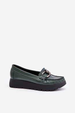 Mokasyny Model Zazoo 10141 Dark Green 