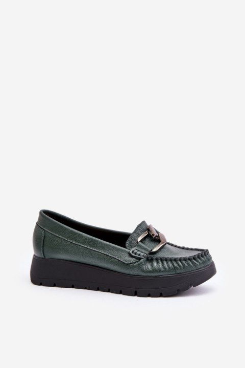 Mokasyny Model Zazoo 10141 Dark Green Mokasyny Model Zazoo 10141 Dark Green