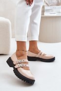 Półbuty Model Terione 3231 Beige Lakier 