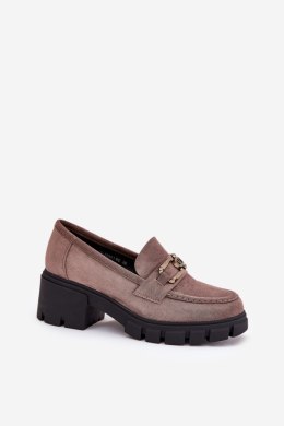 Półbuty Model Vinceza 39921 Dark Beige 