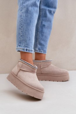 Śniegowce Model Heslania HY877-39 Light Beige 