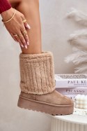 Śniegowce Model Lisonea 24BT30-8021 Beige 