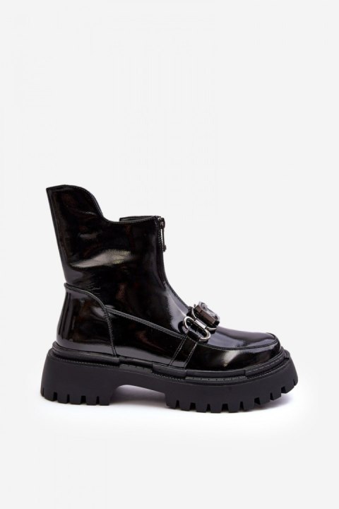 Botki Model DA MR870-94 Black Lakier Botki Model DA MR870-94 Black Lakier