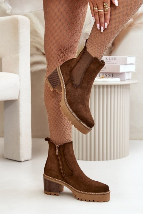 Botki Model Irissinae KE217 Brown Botki Model Irissinae KE217 Brown