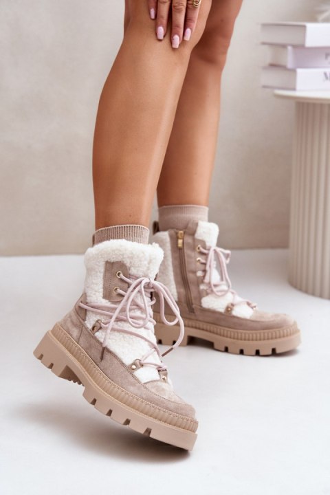 Botki Model Merilana A8902-8 Beige Botki Model Merilana A8902-8 Beige