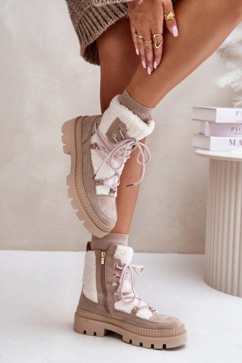 Botki Model Merilana A8902-8 Beige Botki Model Merilana A8902-8 Beige