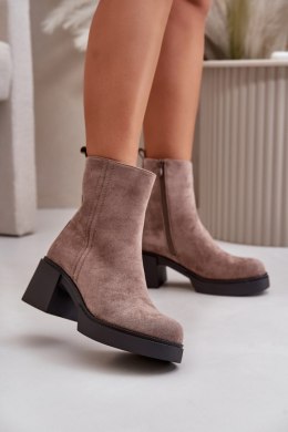 Botki Model Meriluna YK39P Dark Beige 