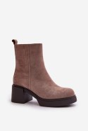 Botki Model Meriluna YK39P Dark Beige 