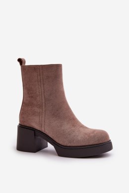 Botki Model Meriluna YK39P Dark Beige 