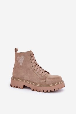 Botki Model Nariri 9568A-2 Dark Beige 