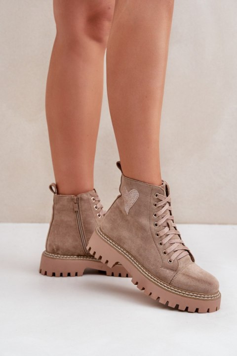 Botki Model Nariri 9568A-2 Dark Beige Botki Model Nariri 9568A-2 Dark Beige
