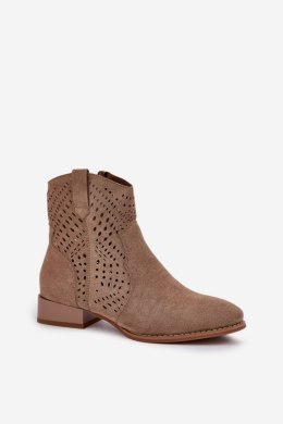 Botki Model Neliawen ASA197-30 Beige 