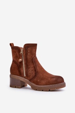 Botki Model Oviria M1537 Brown 